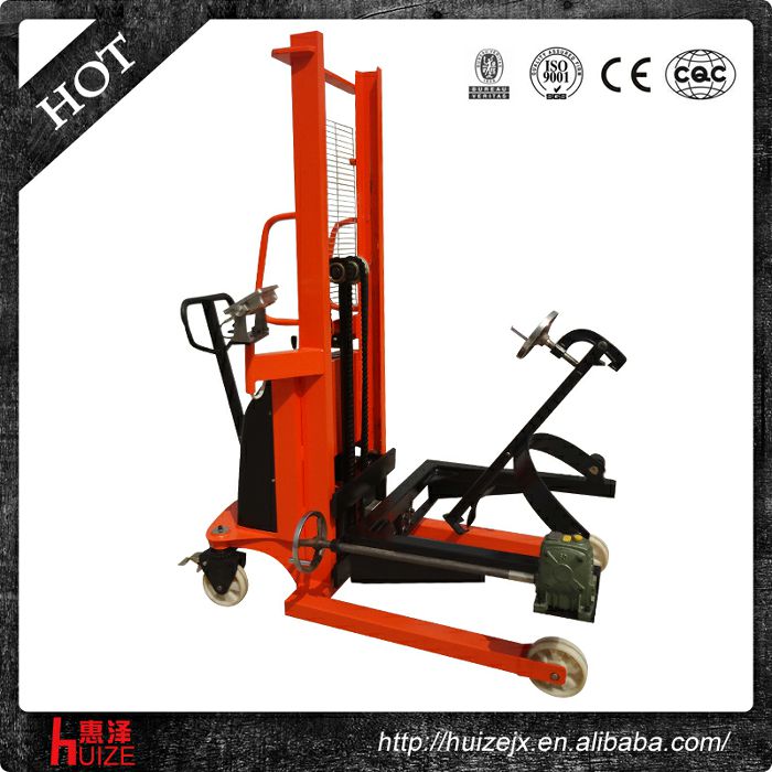 半電動(dòng)稱重油桶車（夾鐵桶，手搖翻轉(zhuǎn)倒料）2